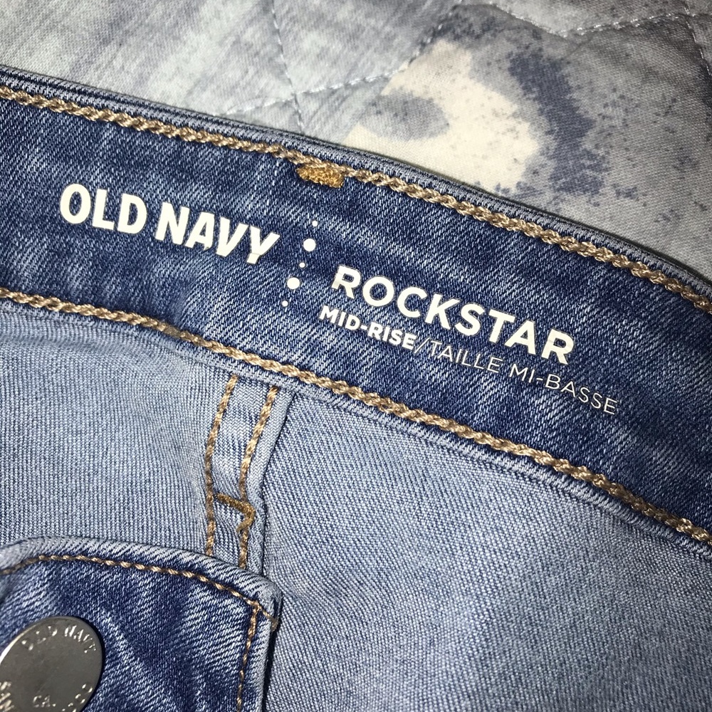 Old Navy Hand Crossstich Custom Jeans - Picture 4 of 5